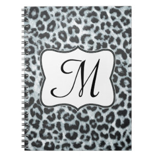 Cuaderno Cheetah Spot Animal Monograma Nota Inicial