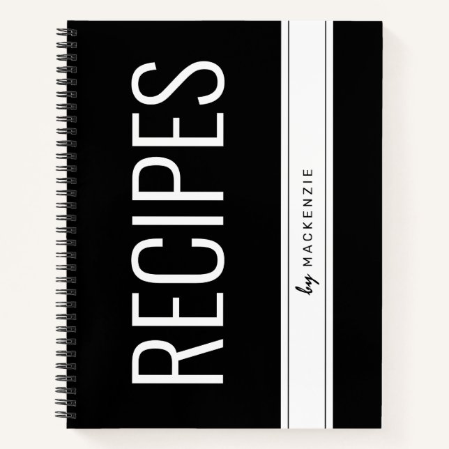 Cuaderno Chef de cocina de recetas personalizado (Anverso)
