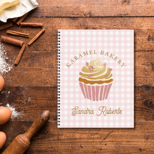 Cuaderno Chef de Pastelería de Cupcake de Vichy Rosa
