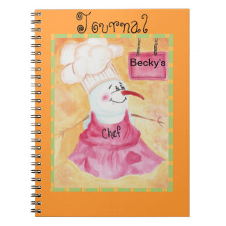 Cuaderno Chef de Snowman en diario Gorra de Apron y Chef
