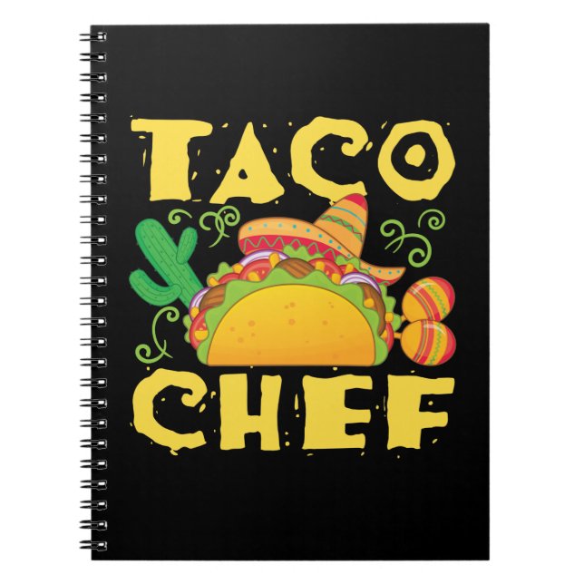 Cuaderno Chef de tacos comida mexicana cocina (Frente)