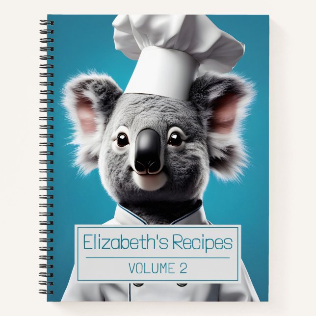 Cuaderno Chef Koala Recipe Book (Anverso)