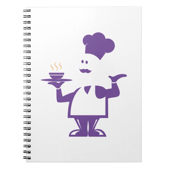 Cuaderno Chef sosteniendo un tazón de sopa (Frente)