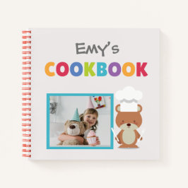 Cuaderno Chef Teddy Bear Receta Personalizada para Niños
