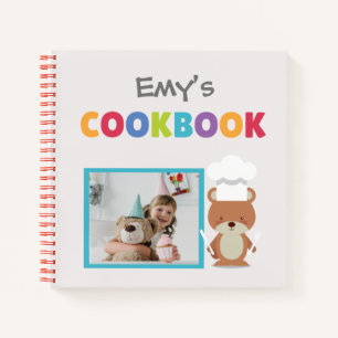 Cuaderno Chef Teddy Bear Receta Personalizada para Niños