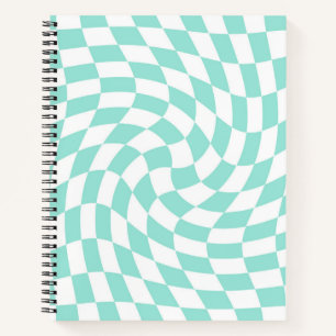 Cuaderno Chequeado de los cheques de deshielo azul pastel r