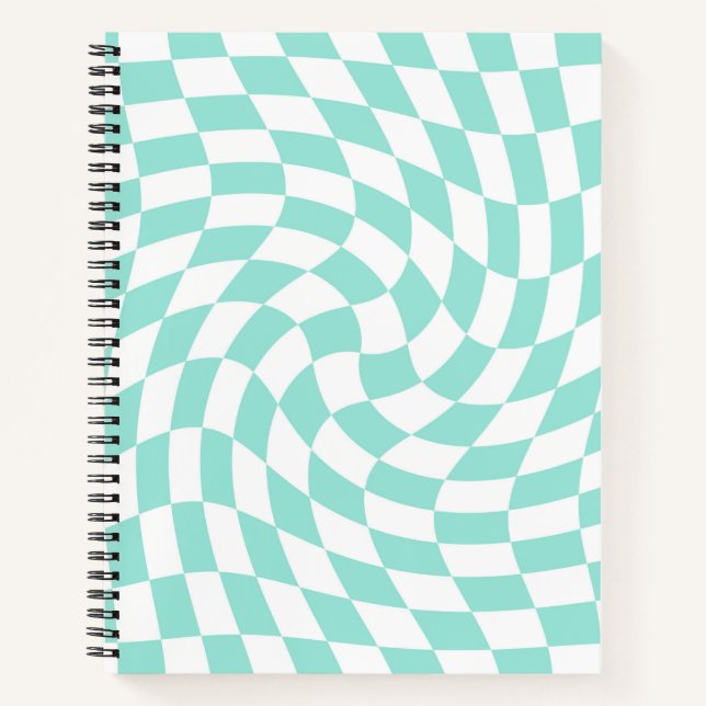 Cuaderno Chequeado de los cheques de deshielo azul pastel r (Anverso)