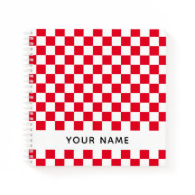 Chequeros geométricos croatas rojos con nombre