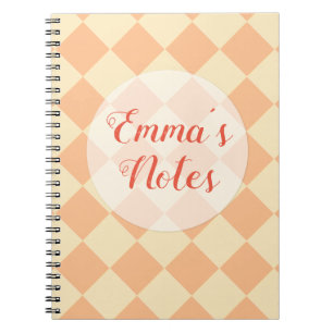Cuaderno Cheques de colores - Melocotones y crema