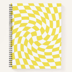 Cuaderno Cheques retro amarillos blancos brujados controlad