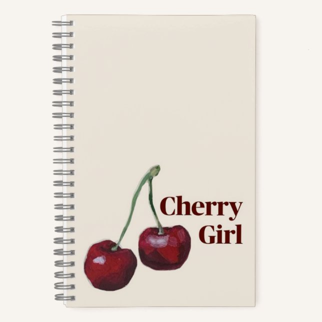 Cuaderno Cherry Chica Arte Minimalista (Anverso)