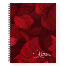 Cherry Red Abstract Leaf Personalizado