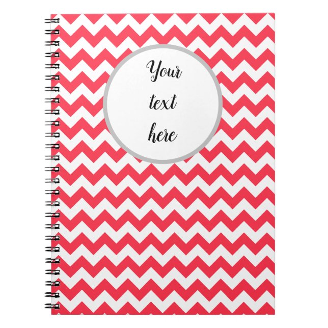 Cuaderno Cherry Red Chevron Zigzag (Frente)