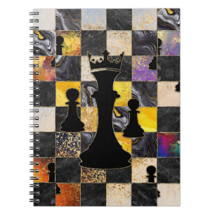 Cuaderno Chess Abstract Art - Mixed Textures