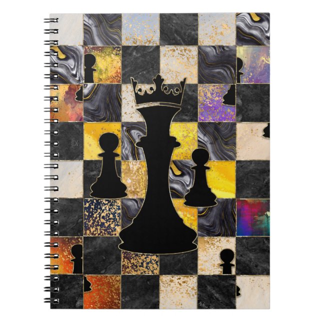 Cuaderno Chess Abstract Art - Mixed Textures (Frente)