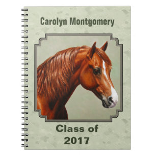 Cuaderno Chestnut Morgan Horse Sage Green