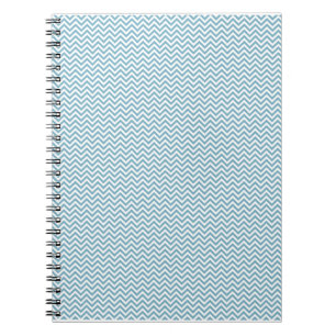 Cuaderno Chevron azul con monograma