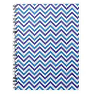 Cuaderno Chevron azul doble
