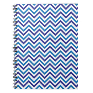 Cuaderno Chevron azul doble