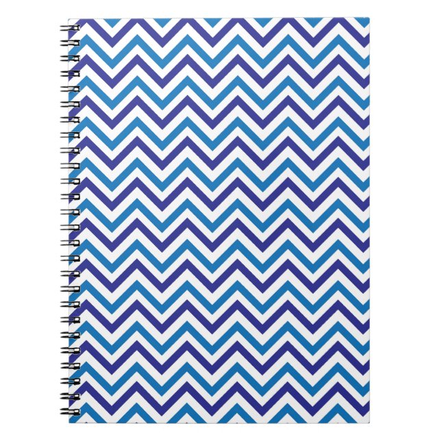Cuaderno Chevron azul doble (Frente)