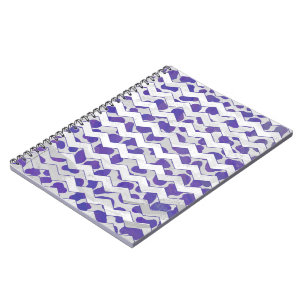 Cuaderno Chevron Dálmata Morado y Blanco