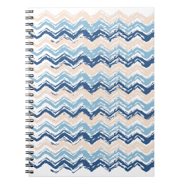 Cuaderno Chevron de olas oceánicas (Frente)