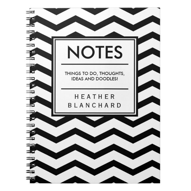 Cuaderno Chevron elegante (Frente)