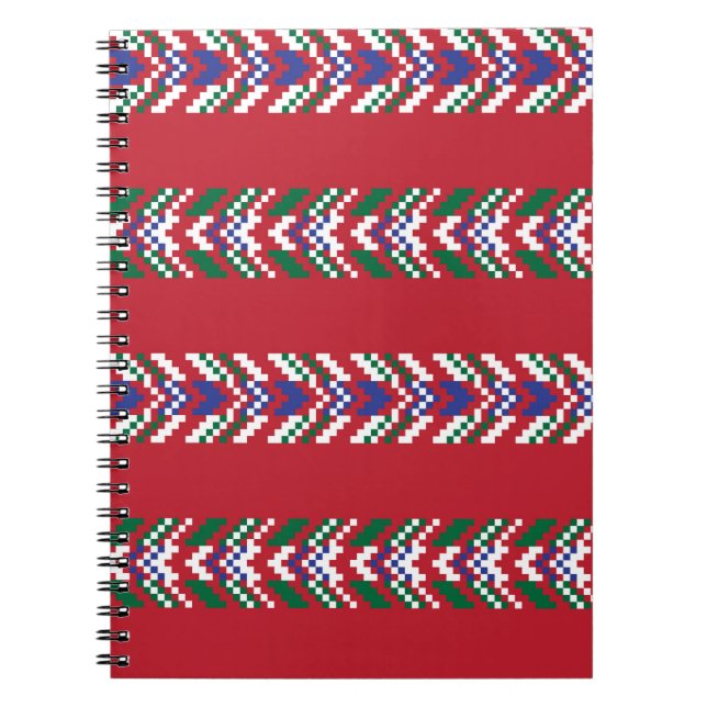 Cuaderno Chevron fair isle sin fisuras diseñallover, (Frente)