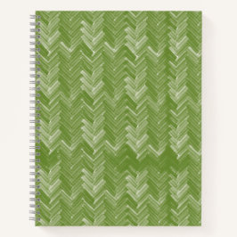 Cuaderno Chevron Herringbone Pattern Forest Green
