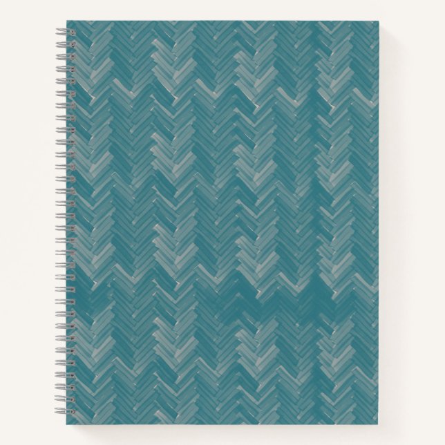 Cuaderno Chevron Herringbone Pattern Turquoise (Anverso)