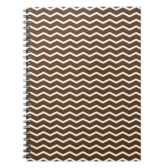 Cuaderno Chevron marrón y blanco Pt68 (Frente)