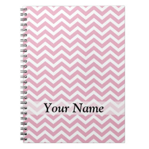 Cuaderno Chevron rosa y blanco