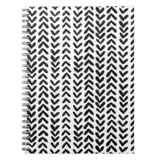 Cuaderno Chevron stripe - black notebook