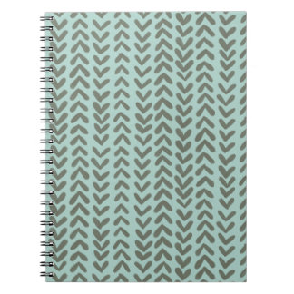 Cuaderno Chevron stripe - sage green notebook