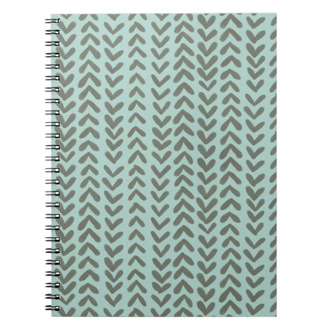 Cuaderno Chevron stripe - sage green notebook (Frente)