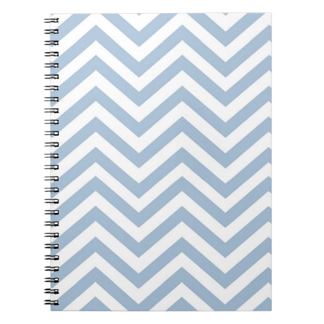 Cuaderno Chevron texturizado Grunge azul claro (Frente)
