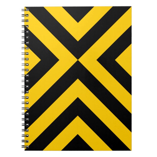 Cuaderno Chevrons amarillos y negros (Frente)