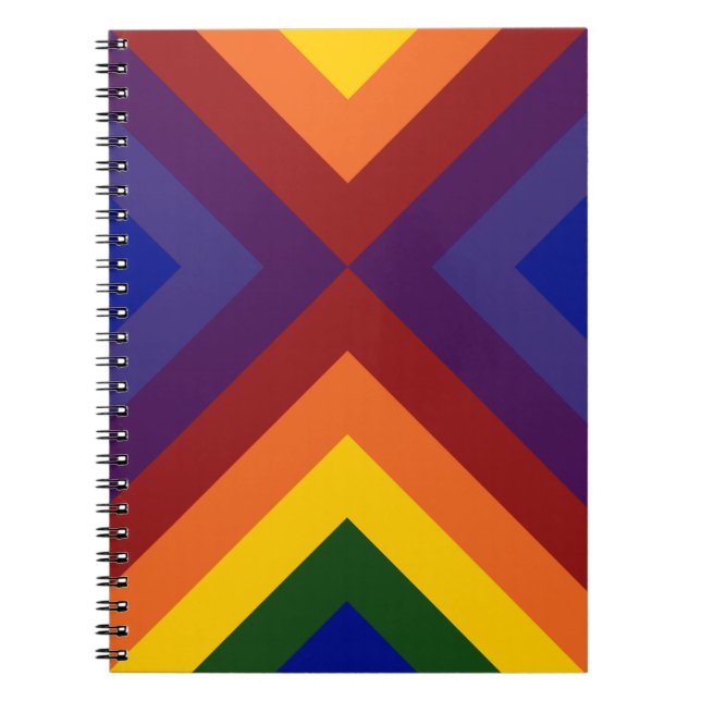 Cuaderno Chevrons arcoiris (Frente)