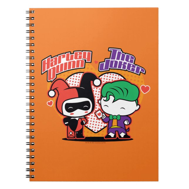 Cuaderno Chibi Harley Quinn & Chibi Joker Hearts (Frente)
