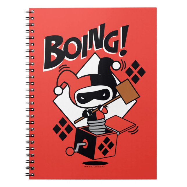 Cuaderno Chibi Harley-Quinn-In-A-Box Con Martillo (Frente)