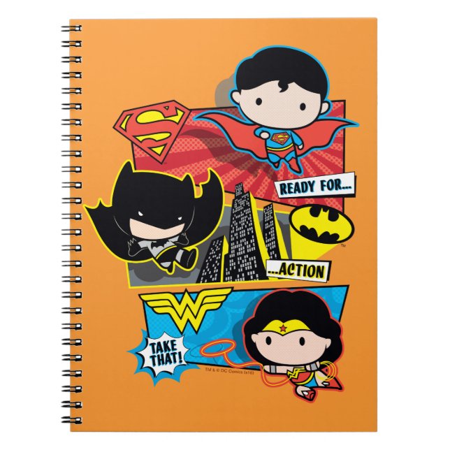 Cuaderno ¡Chibi Heroes Preparado Para La Acción! (Frente)