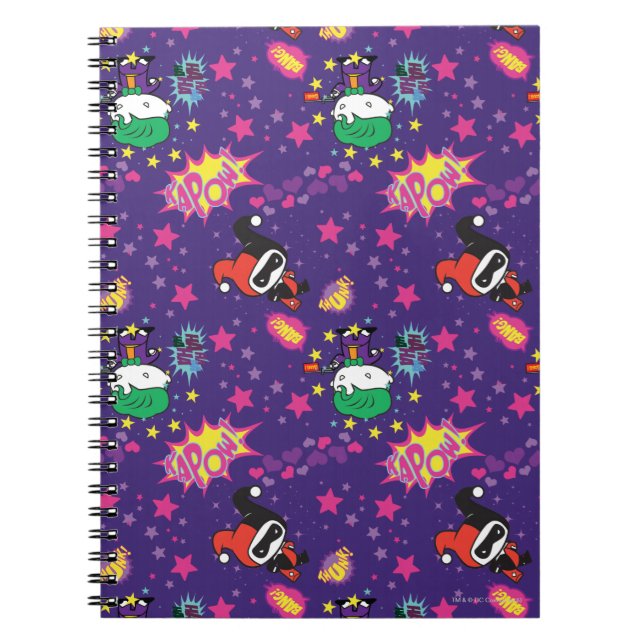 Cuaderno Chibi Joker and Harley Pattern (Frente)