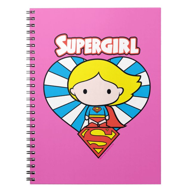 Cuaderno Chibi Supergirl Starburst Heart and Logo (Frente)