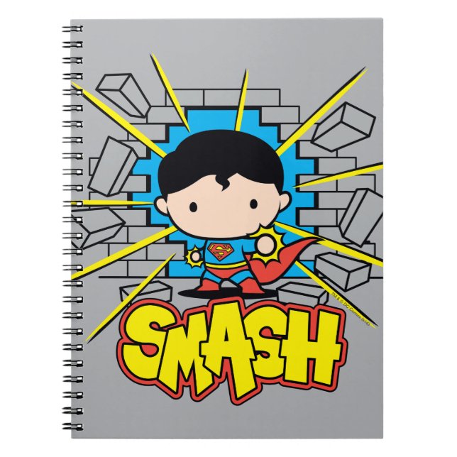 Cuaderno Chibi Superman huele a través de la pared de ladri (Frente)