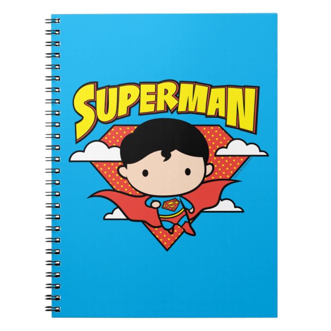 Cuaderno Chibi Superman Polka Dot Shield y Name (Frente)