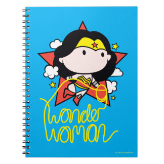 Cuaderno Chibi WonWoman Volando Con Lasso