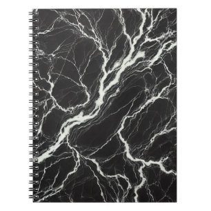 Cuaderno Chic  Aspecto Mármol Negro y Blanco Glamour