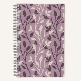 Cuaderno Chic Botánico Hoja Malva Elegante