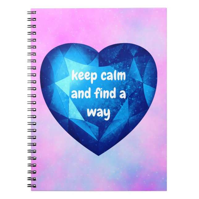 Cuaderno Chic fresh blue Diamond quote affirmation  (Frente)