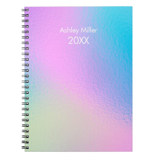 Cuaderno Chic Pastel Holographic Customize (Frente)
